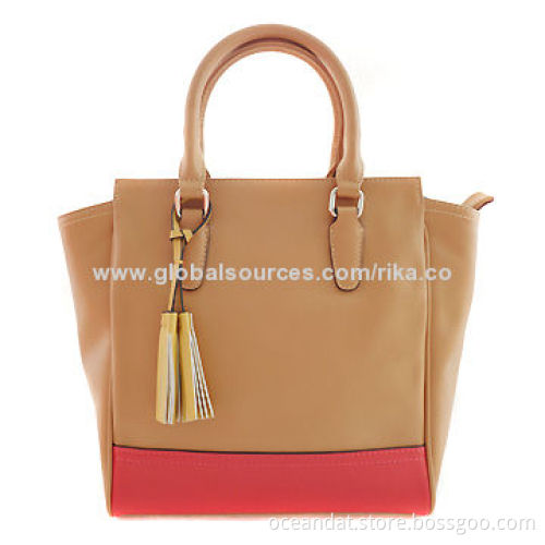 Fashion Leather Handbag, Various Colors Available, OEM Designs Welcomed, Handbag ManufacturerNew
